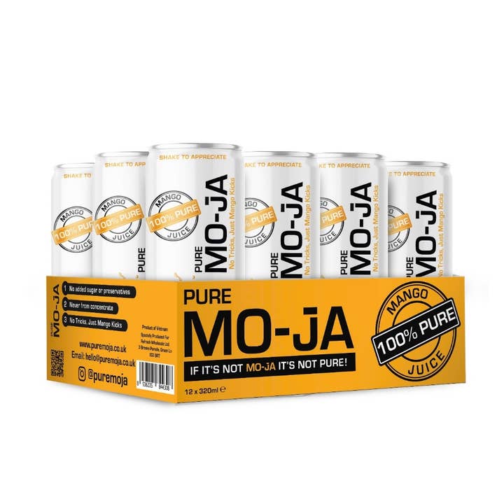 Pure Mo-Ja – wholesale Fruit juice – 100% Pure Mango Juice 320ml (Pack of 12)2
