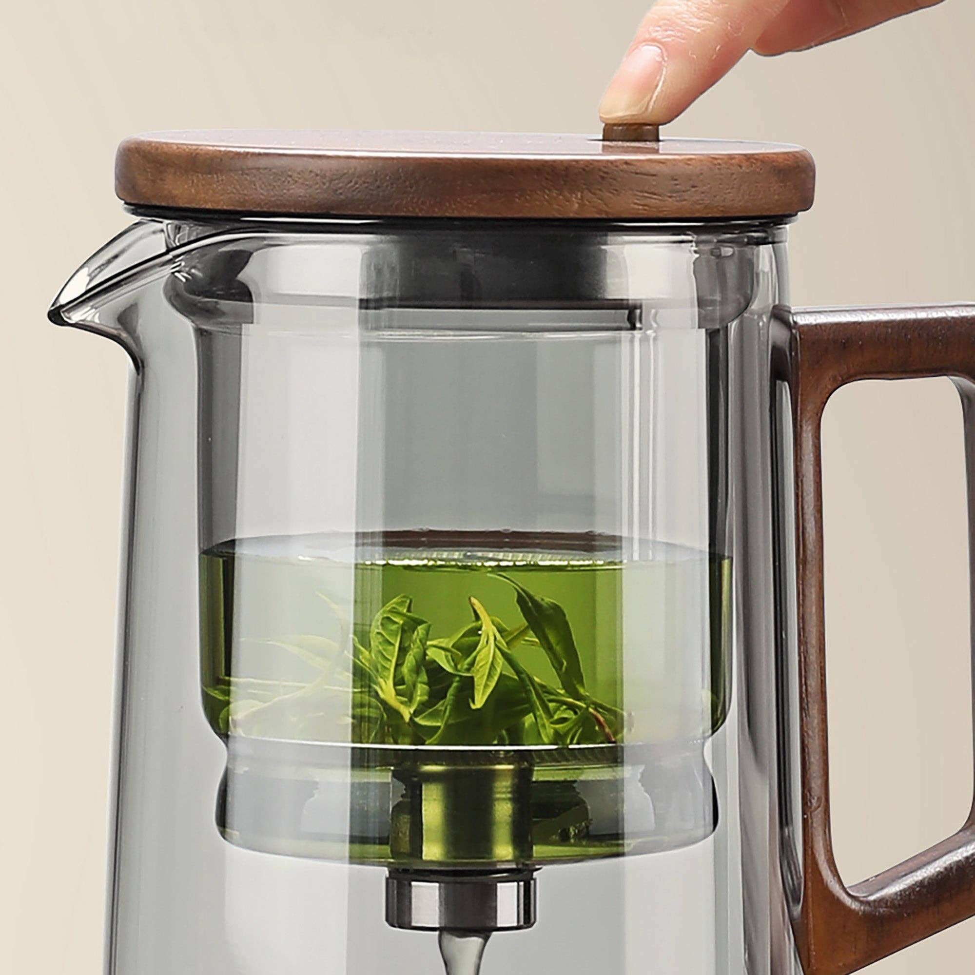 MinoCraft - Wholesale Tea Pot - Glass teapot with infusion time control function3