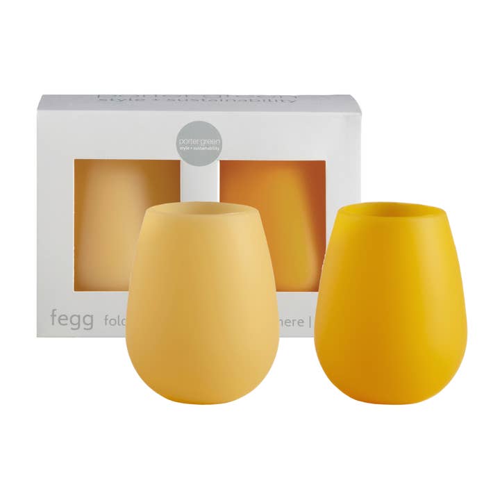 porter green | style + sustainability - Wholesale Drinking glass/cup - Buttermilk + Sunflower | Fegg | Silicone Unbreakable Glasses