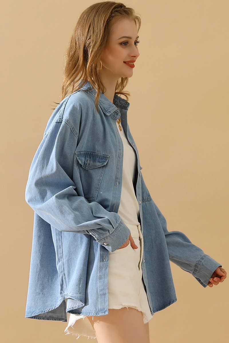 LIGHTBLUE CWTSTL0265-B_SIMPLE POKCET DENIM LONG SLEEVE SHIRTS for wholesale on Faire11