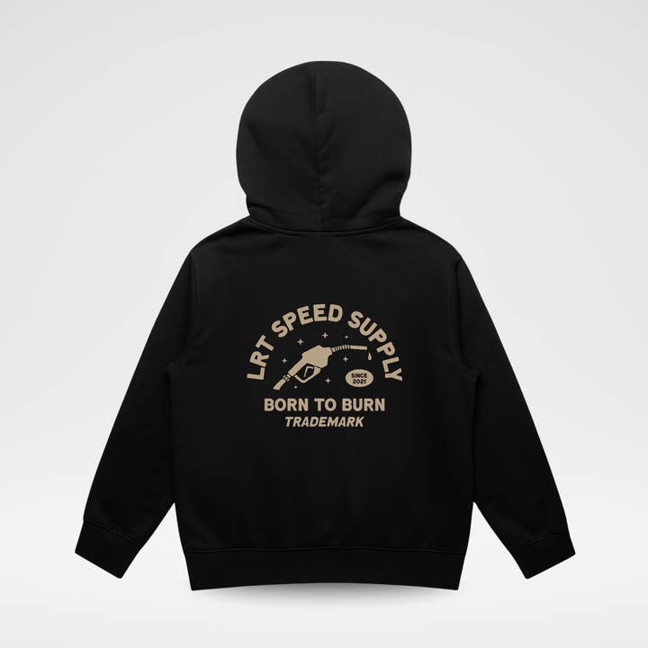 O CASACO COM CAPUZ SPEED SUPPLY - PRETO RECICLADO por atacado de Little Rad Things