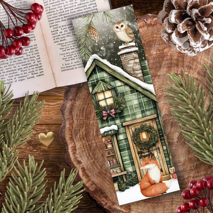 Marque Page pour livre Le Chalet des merveilles d'hiver pour la vente par Les Moonettes