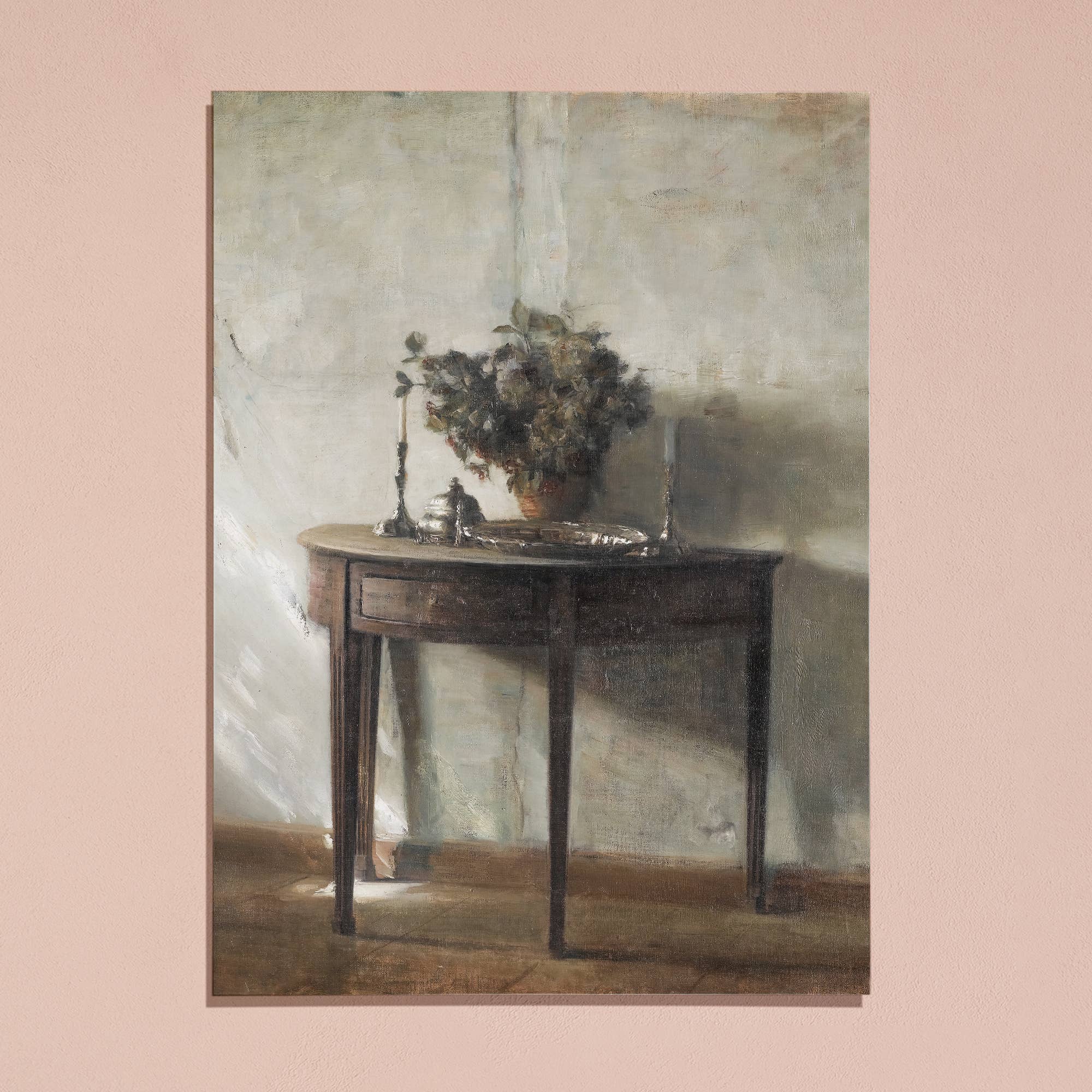 Sugar & Canvas - Wholesale Art Print - Vintage Farmhouse Table Interior Art Print VP2336