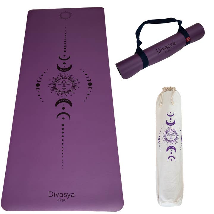 Tappetino yoga in gomma naturale e eco-PU giapponese con accessori per la vendita all'ingrosso da parte di Divasya