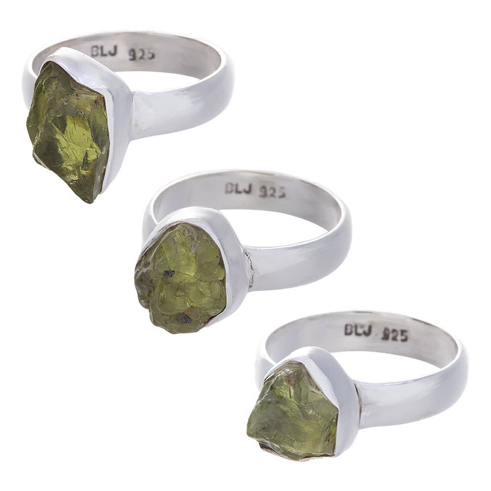 Kheops BLJ Jewelry – wholesale Solitairering – Grov Peridot blandade former Enkel ring3