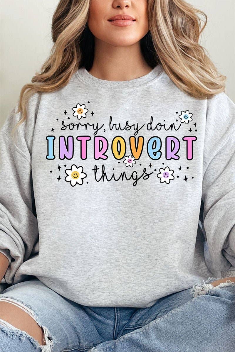 Wholesale Accessory Market - Wholesale Graphic Sweatshirt - Women's - Doin' Introvert Things Unisex NuBlend Crew Sweatshirt0