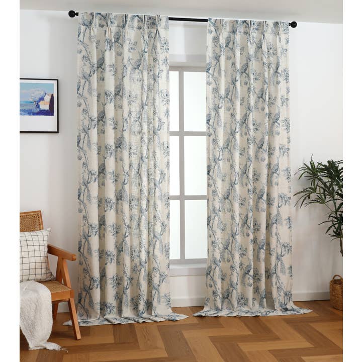 Shadisfy - Wholesale Drape - Peacock Pinch Pleated with Back Tabs Curtain Pair16