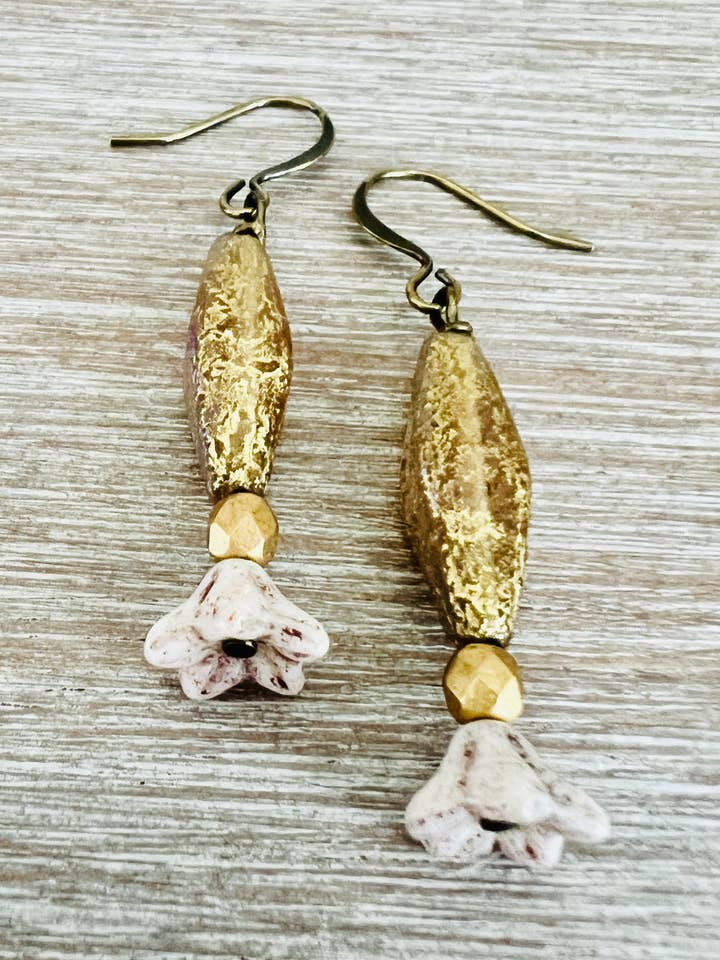 French Style Golden Parasol Earrings, Three Vintage Colors
for wholesale by Twist Style