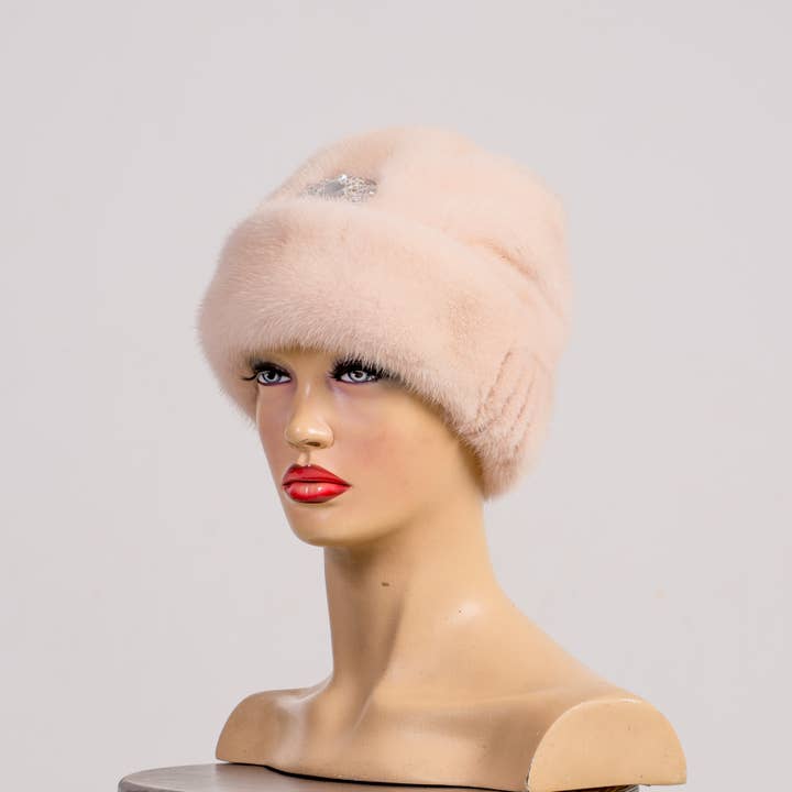 FurStyleUa – Engroshandel Pels-/kunstpelsfrakke - Dame – Mink Fur Hat Kvinders vinterluksus ægte minkpelshatte