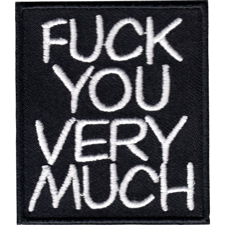 Square Deal Recordings & Supplies - Wholesale Patch - Patch - "Fuck You Very Much" - White On Black