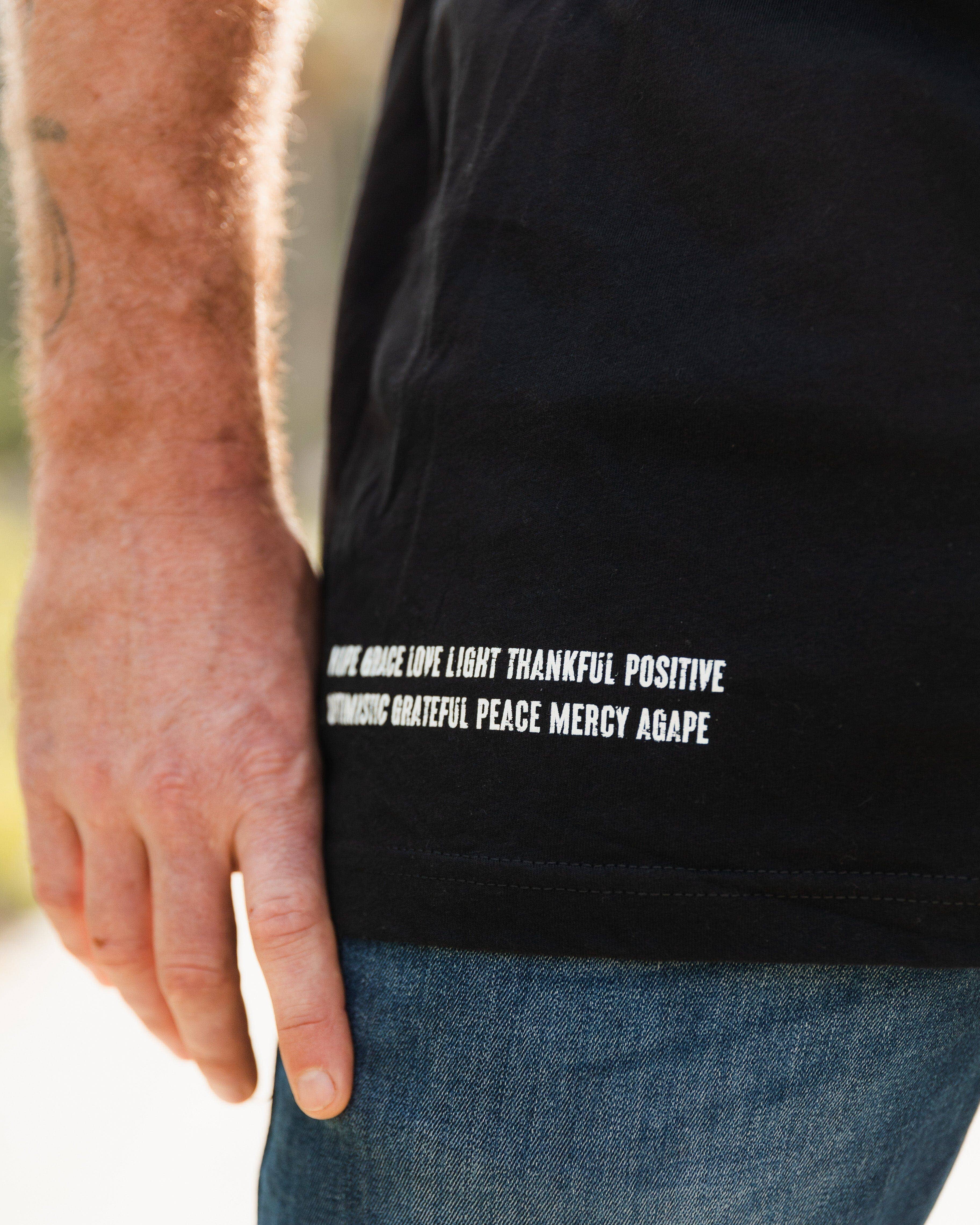 In God We Must - Wholesale Screen Printed T-Shirt - Men's - Gratitude Black Tee11