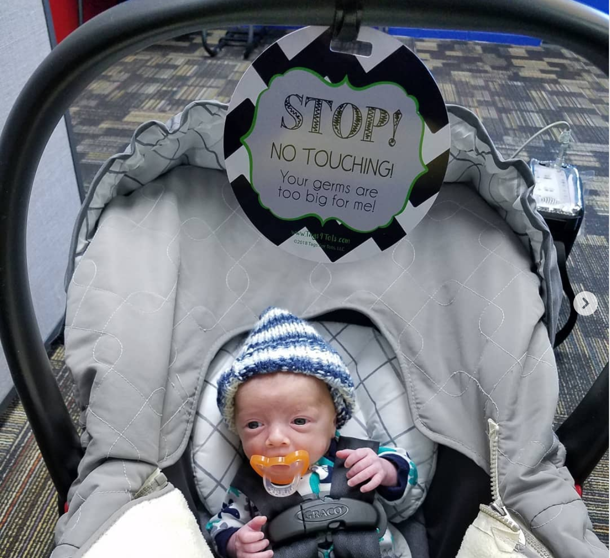 Three Little Tots - Wholesale Car Seat Cover - Kids & Baby - Seahawk No Touching Baby Car Seat and Stroller Tag8