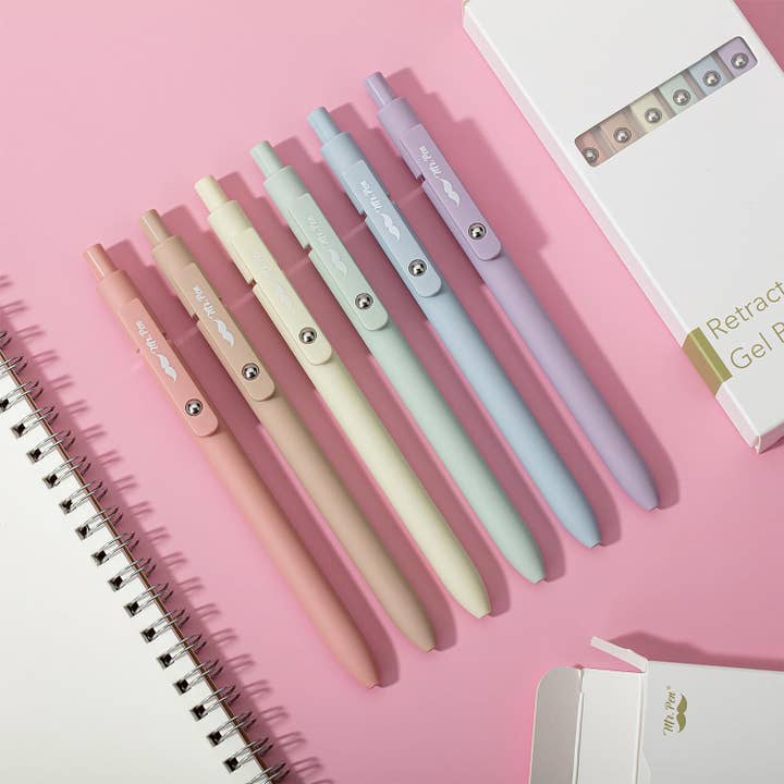 Mr. Pen - Wholesale Pen - Mr. Pen- Retractable Gel Pens, 6 Pack, Pastel Barrels