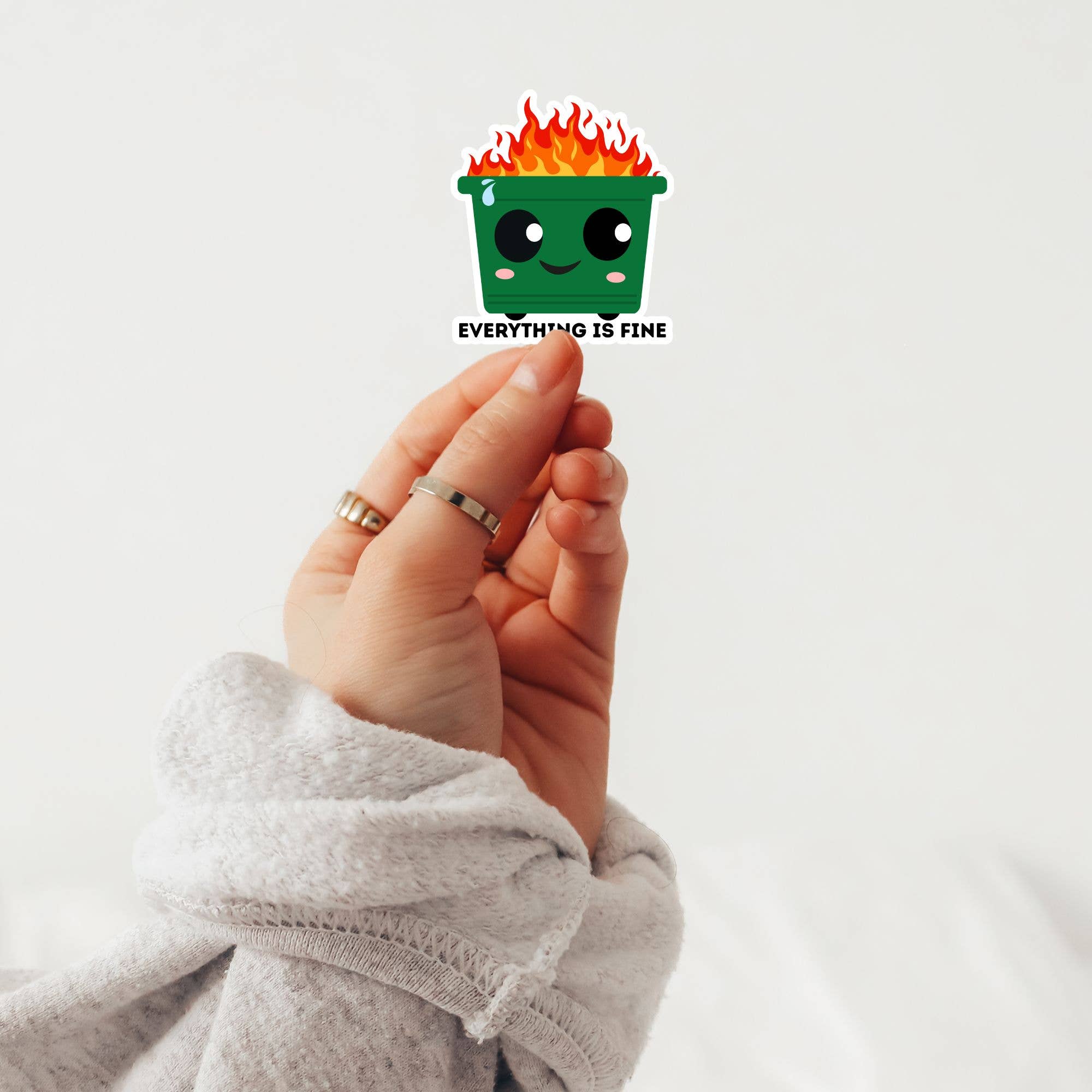 The Corner Shop - Wholesale Sticker - Dumpster Fire - Everything is Fine Sticker1