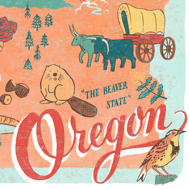 Imprimé Oregon pour la vente par Anagram Press