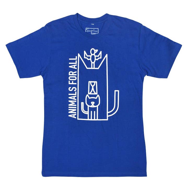 JAMS World - Wholesale Screen Printed T-Shirt - Unisex - Animals for All Adult Tee - Hawaiian Humane Society