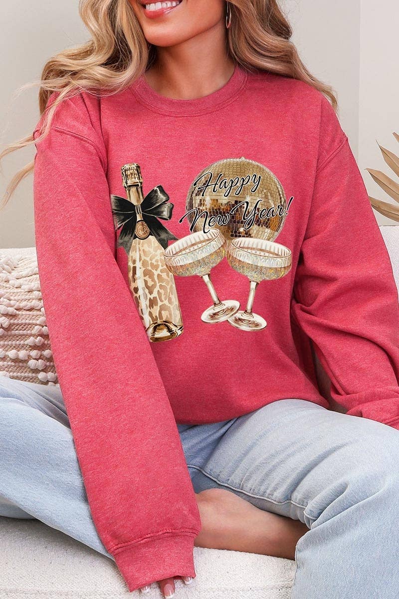 COLORBEAR - Wholesale T-Shirt (Graphic) - Women's - Cheers Champagne Graphic Sweatshirt1