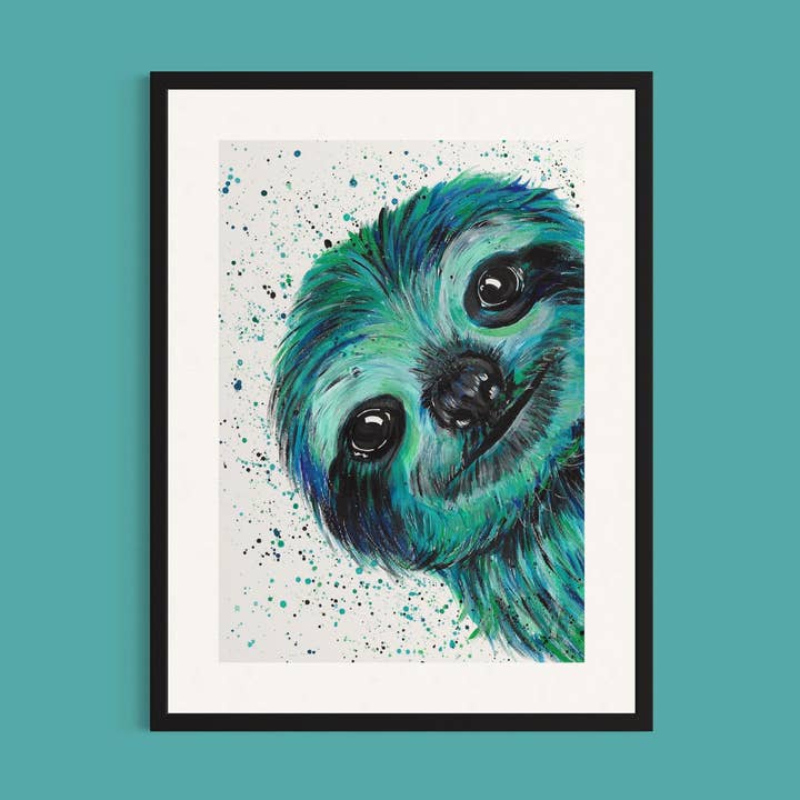 Sloth Art Print 'Otto', Animal Wall Art, Nursery Decor for wholesale by Emma LC Art