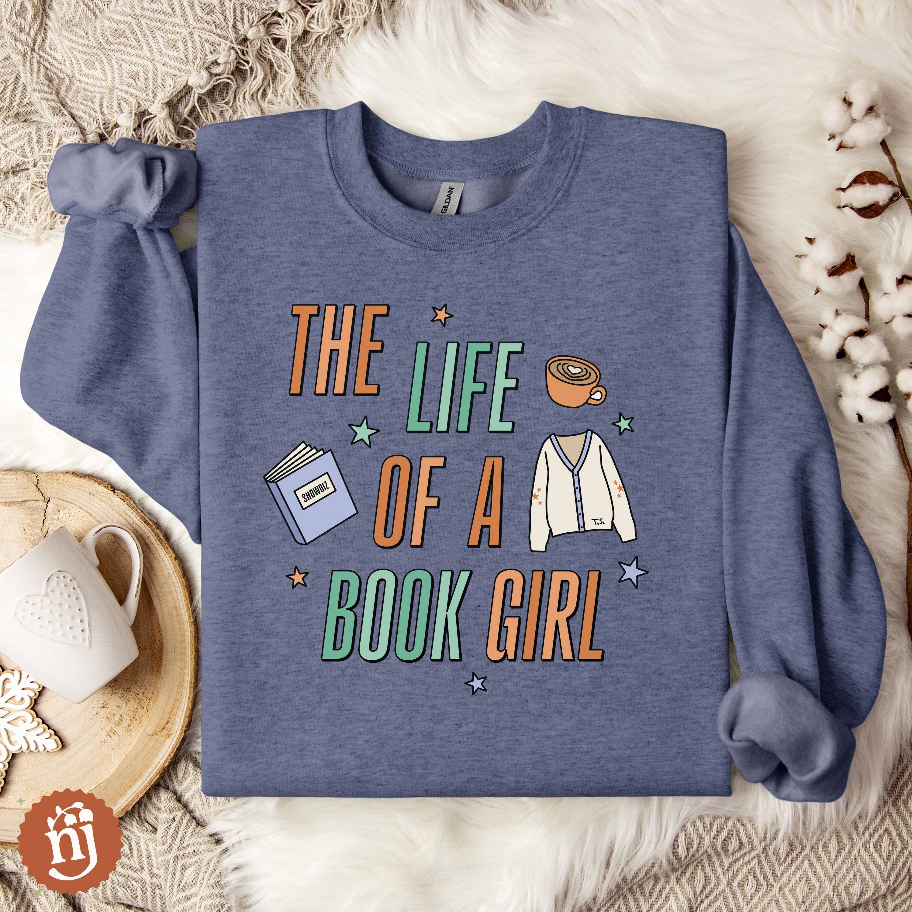 Nearly June Design Co - Wholesale Sweatshirt - Unisex - Taylor The Life of a Book Girl Sweatshirt7