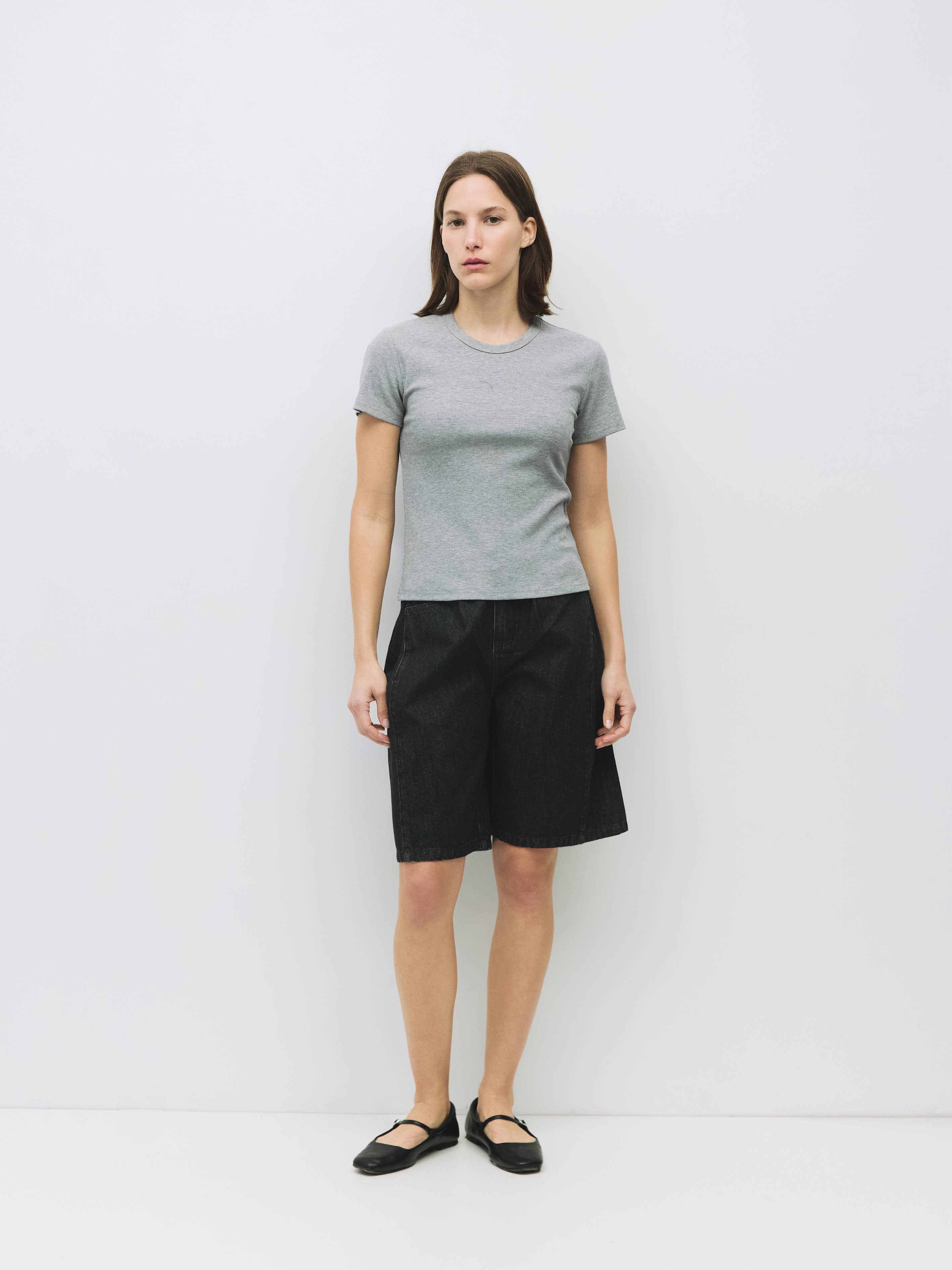 MOD REF - Wholesale T-Shirt - Women's - The Miller Top | Ribbed Short-Sleeve T-Shirt8