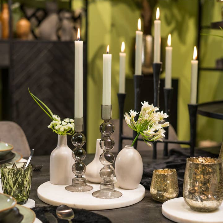 Wurm - Wholesale Vase - Vase set made of ceramic gray 3-piece set, (W/H/D) 9x12x9cm, 7x11x7cm, 7x14x7cm3