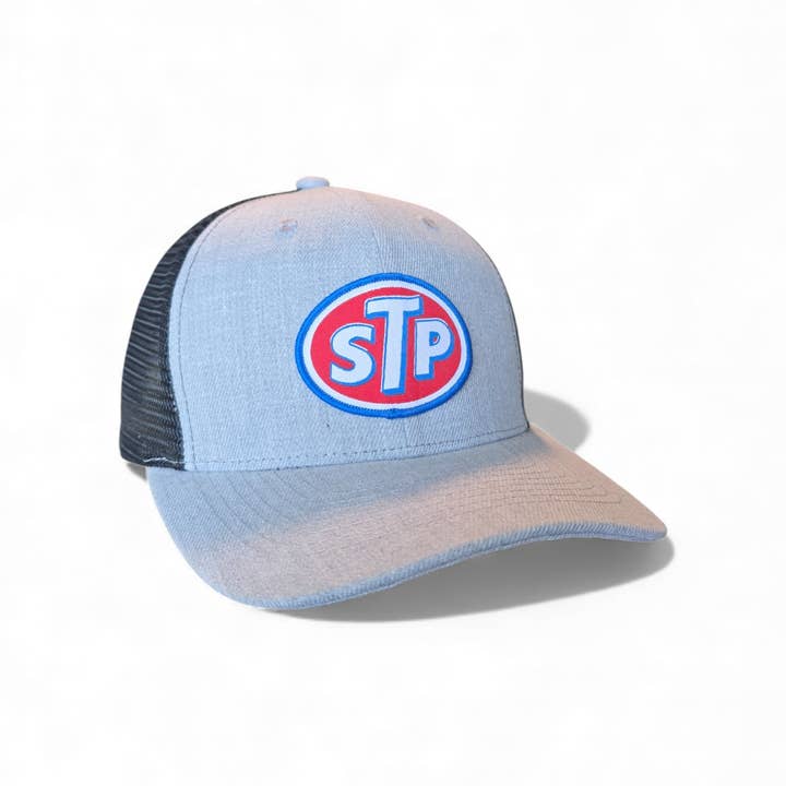 PNW Apparel - Wholesale Trucker Hat - Unisex - Retro Racing STP Oval Patch Trucker Hat5