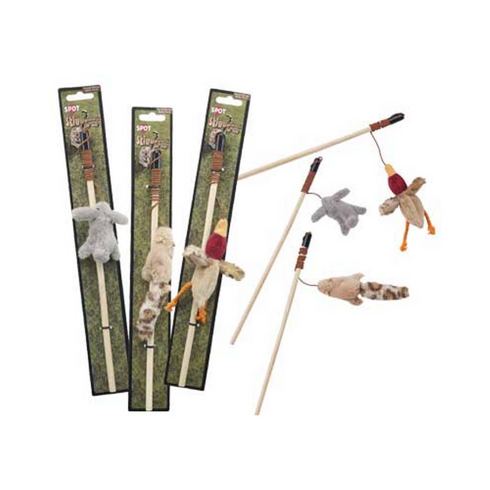 King Wholesale Pet Goods - Wholesale Pet Toy - Cat - Ethical Skinneeez Forest Friends Teaser Wand Assorted