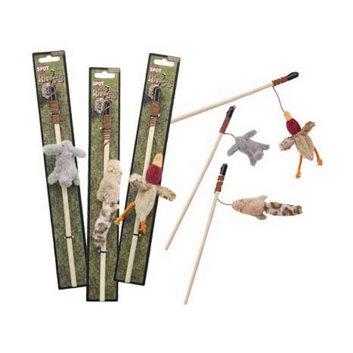 King Wholesale Pet Goods - Wholesale Pet Toy - Cat - Ethical Skinneeez Forest Friends Teaser Wand Assorted0