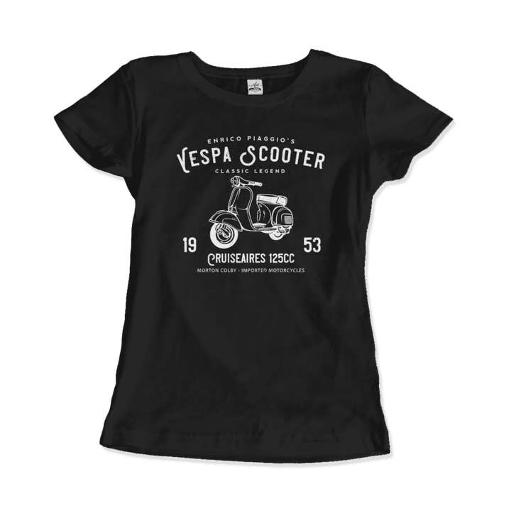 Art-O-Rama Shop - Wholesale Screen Printed T-Shirt - Unisex - Vintage Piaggio Scooter 1953 125cc T-Shirt8