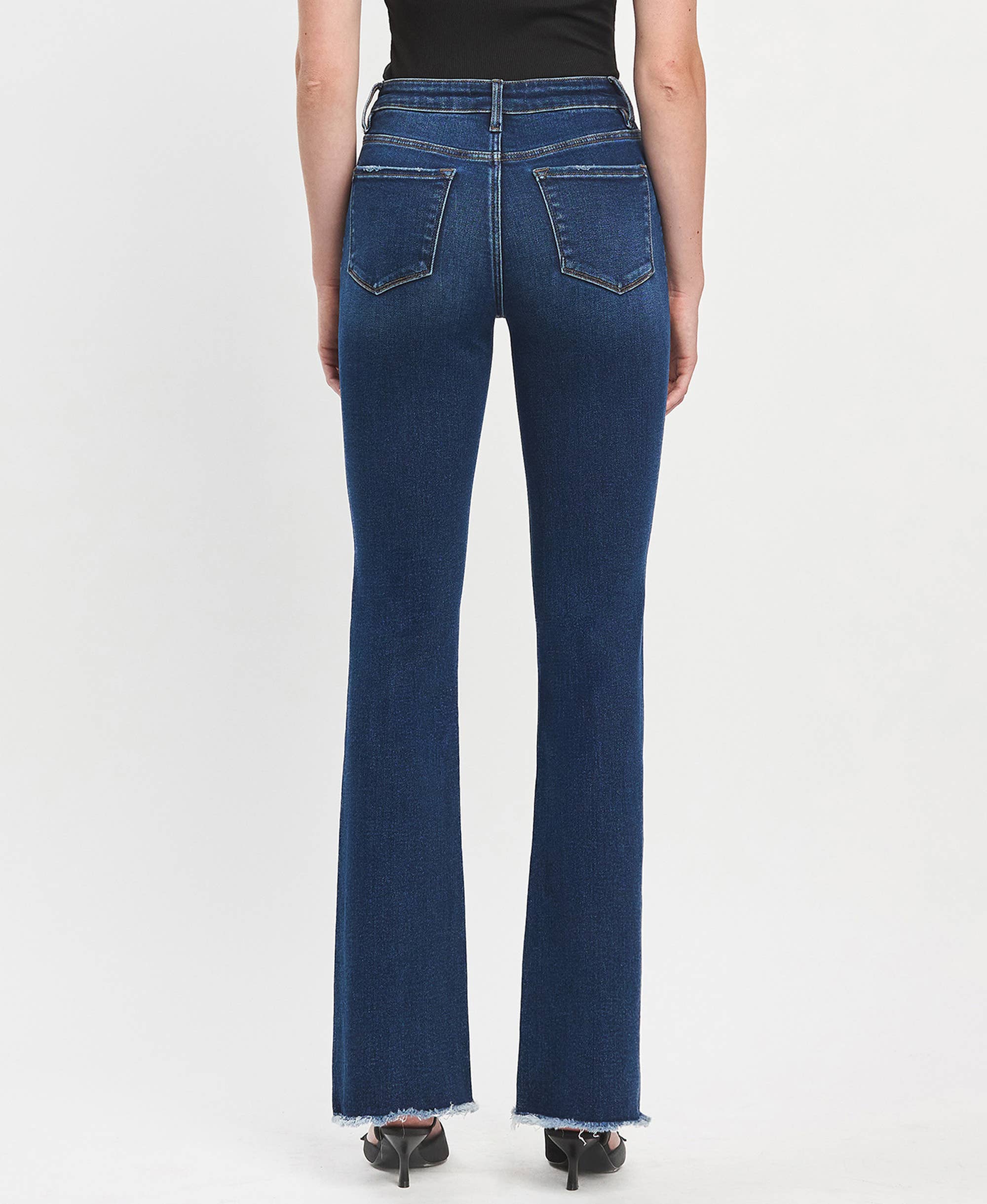 CHARGE D'AVION JEAN BOOTCUT TAILLE HAUTE À OURLET BRUT LV1483 en vente sur Faire1