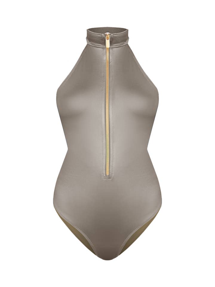 MAILLOT DE BAIN COL MONTANT ZIPPÉ CLEO pour la vente par Movom Swimwear