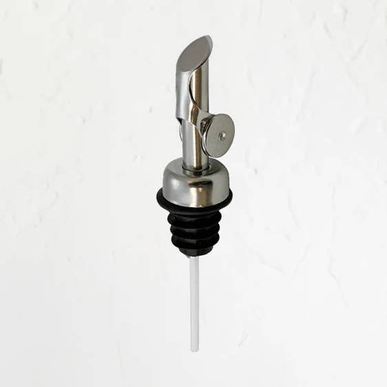 Silver Self Closing Pour Spout-Bag of 25 for wholesale by Saratoga Olive Oil Company