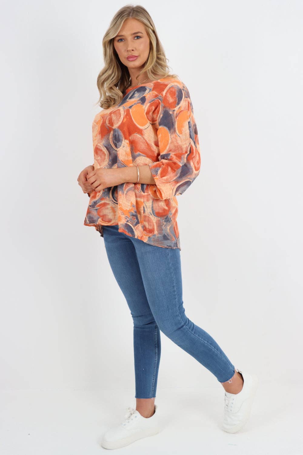 Miss Bold – wholesale Blouse – Women’s – Italian Circle Print Cotton Top33