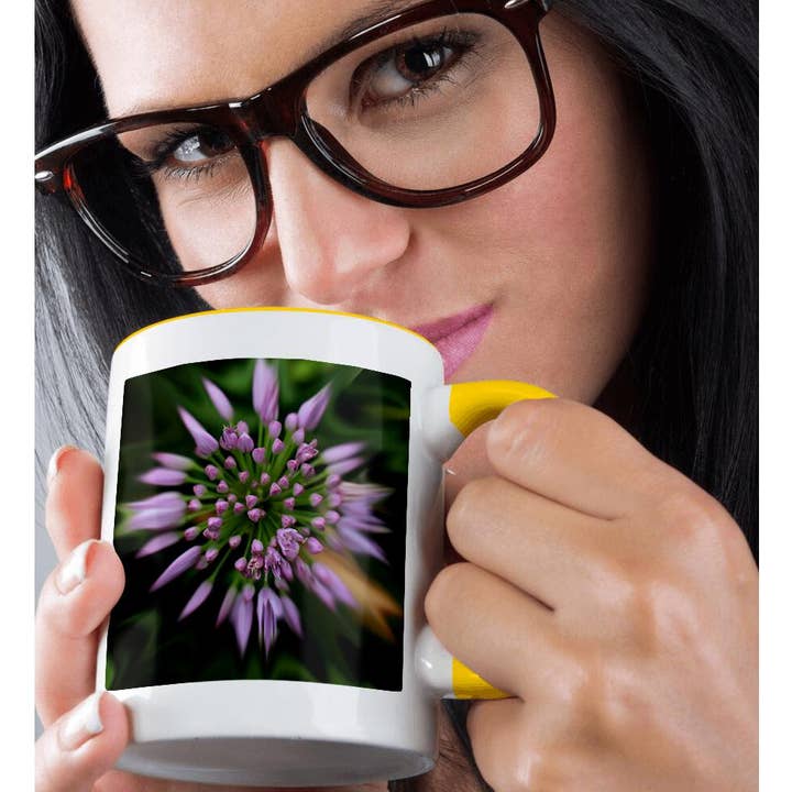 3dRose - Wholesale Coffee Mug - 3dRose, Macro photo of a flowering purple allium plant with a starburst effect, Mug1