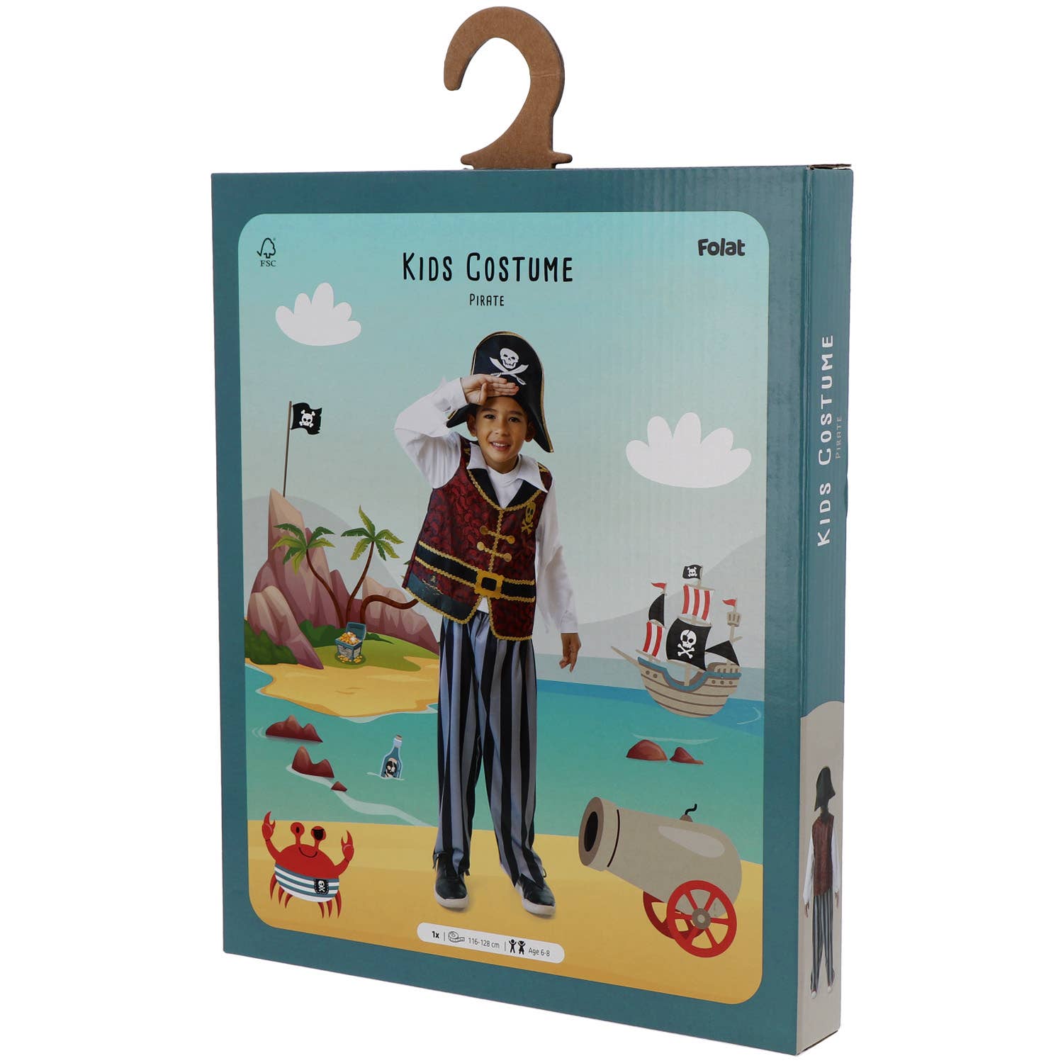 Folat BV - Wholesale Costume - Kids - Pirate Costume - With Pirate Hat - 98–110 cm / 3–5 years6