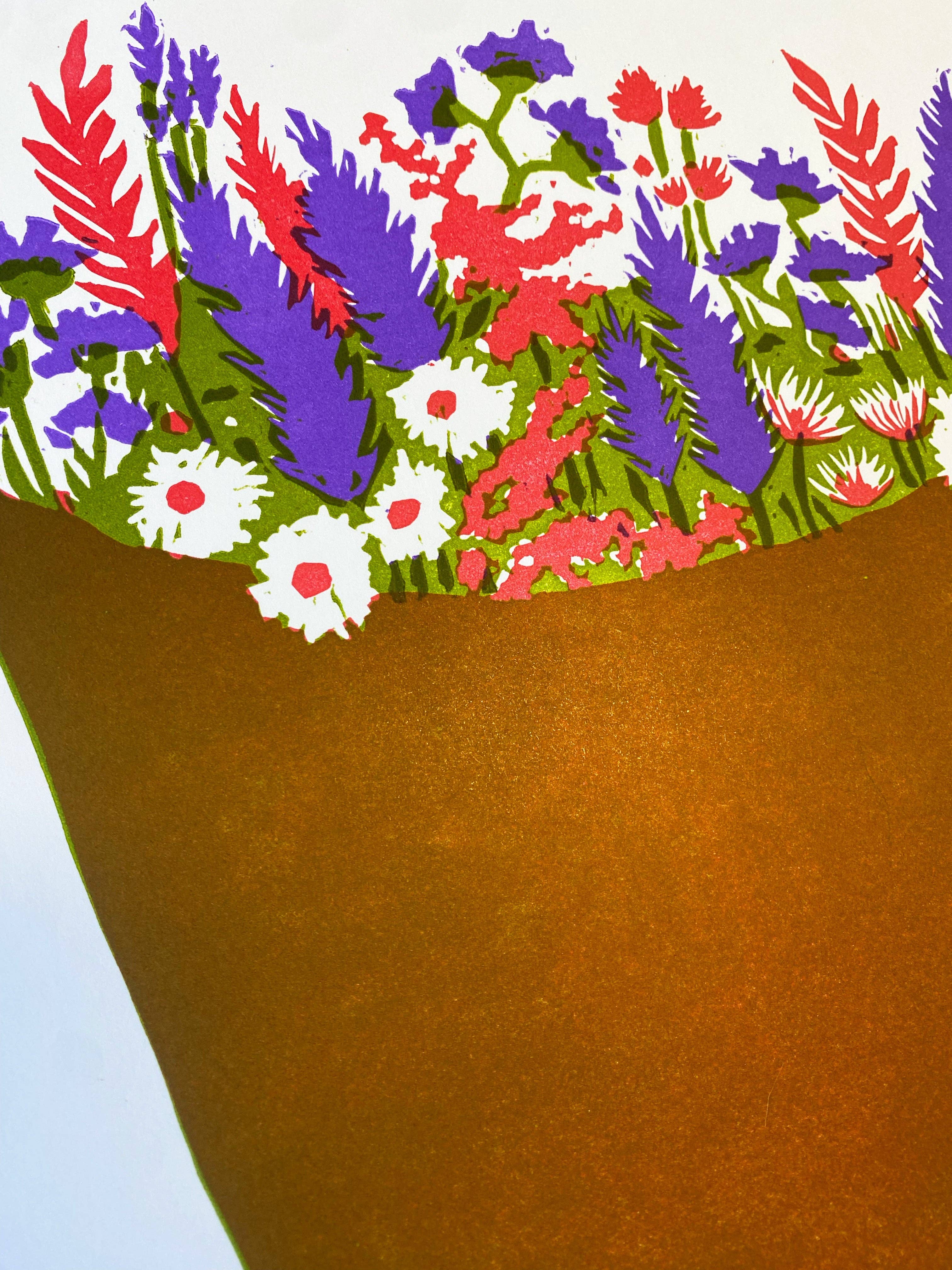 Base Camp Printing Co. - Wholesale Art Print - Dried Flower Bouquet  11x17 Print1