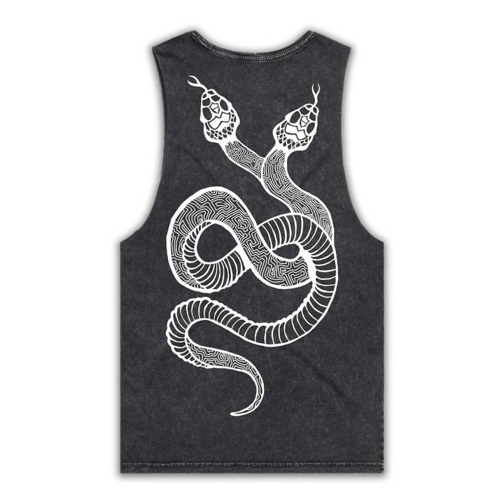 Réservoir de lavage en pierre noire SHIPIBO SERPENT À DEUX TÊTES pour la vente par Art of Zig