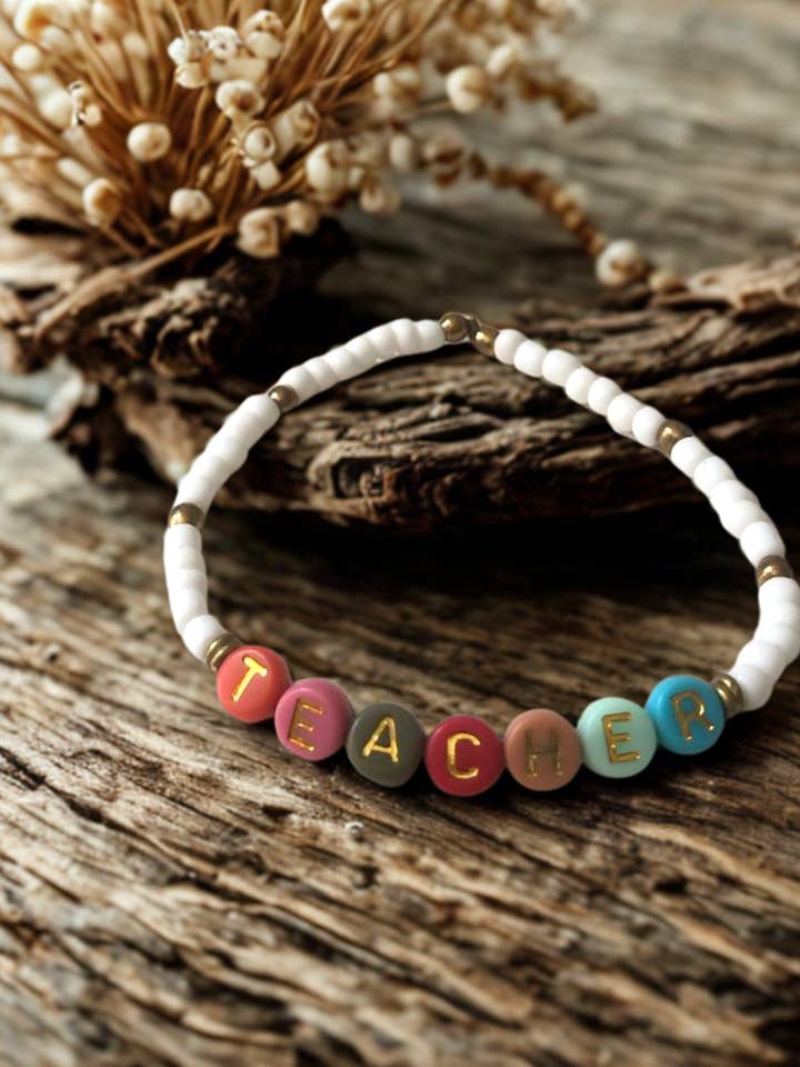 Teacher Bead Bracelet for wholesale by Grain of Rice Project