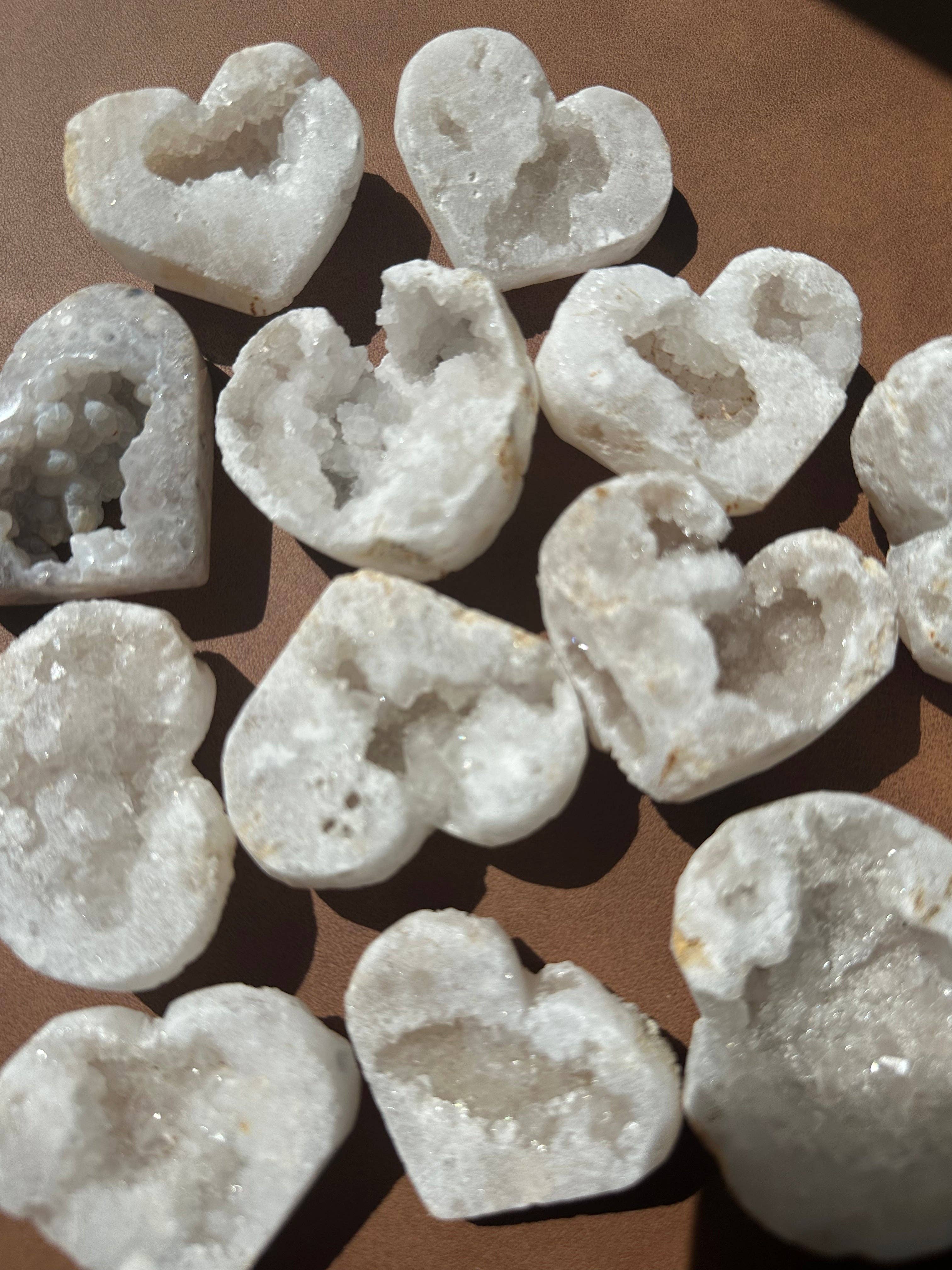 Moon Rituals - Wholesale Spiritual Stone/Crystal - Sparkling Natural Druzy Agate Heart Crystal | Grounding, Calming & Protective. christmas crystal gift.2