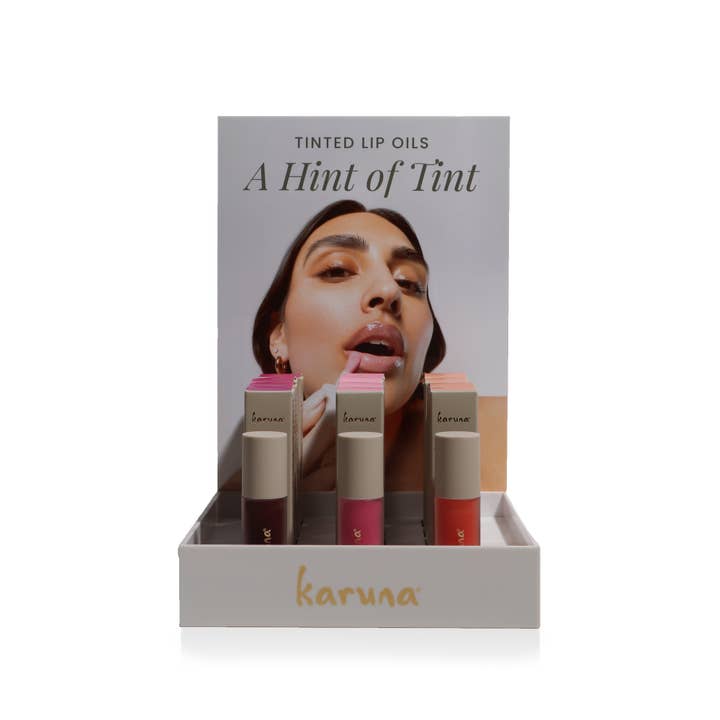 Karuna - Wholesale Lip Gloss - Tinted Lip Oils PDQ Display