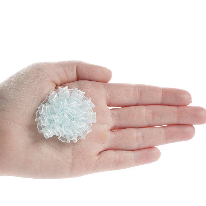 Factory Direct Craft - Wholesale Ribbon – Gift wrapping - 1-1/2" dia Sheer Ribbon Rose Bows (Pack of 6)- Select Color 5