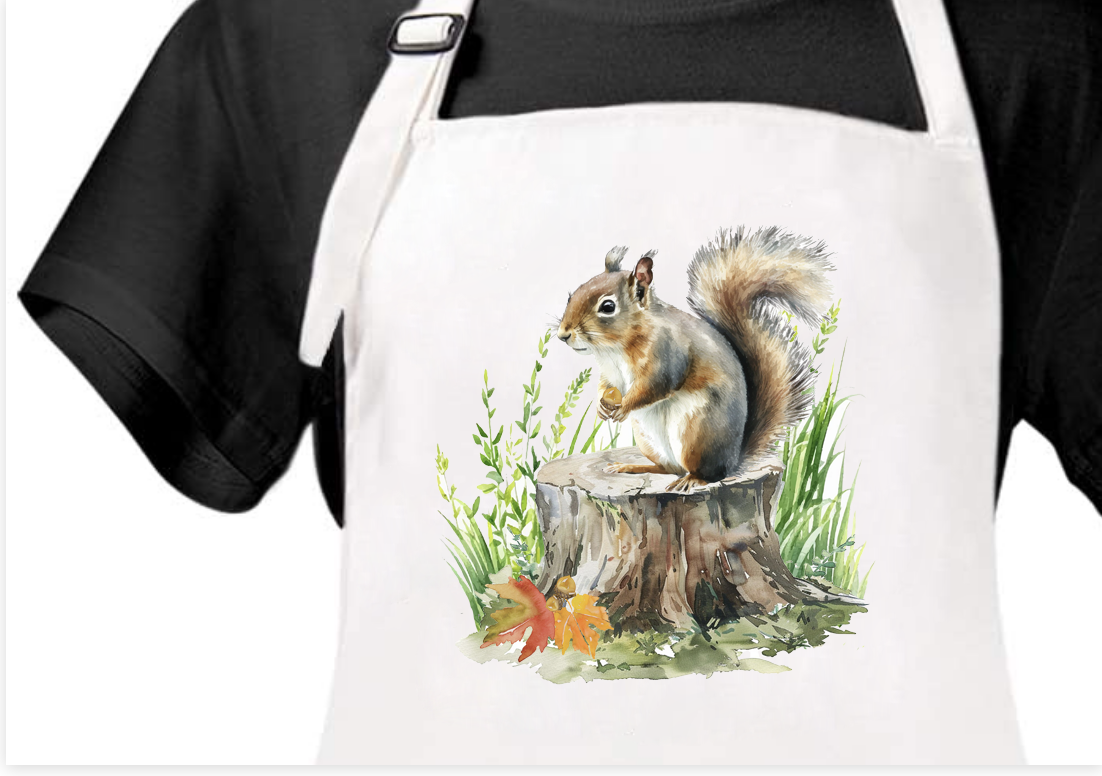 M Design Studio Gifts - Wholesale Apron - Squirrel Apron1