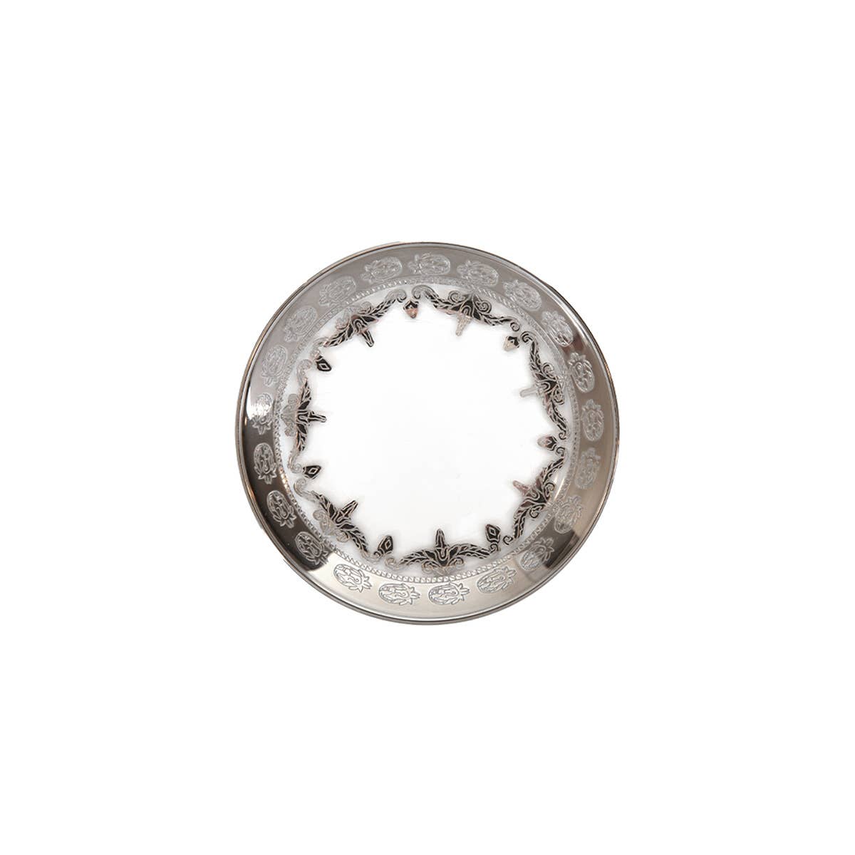 Arte Italica & Crown Linen Designs - Wholesale Appetizer Serveware - Vetro Platinum Bread / Canapé Plate