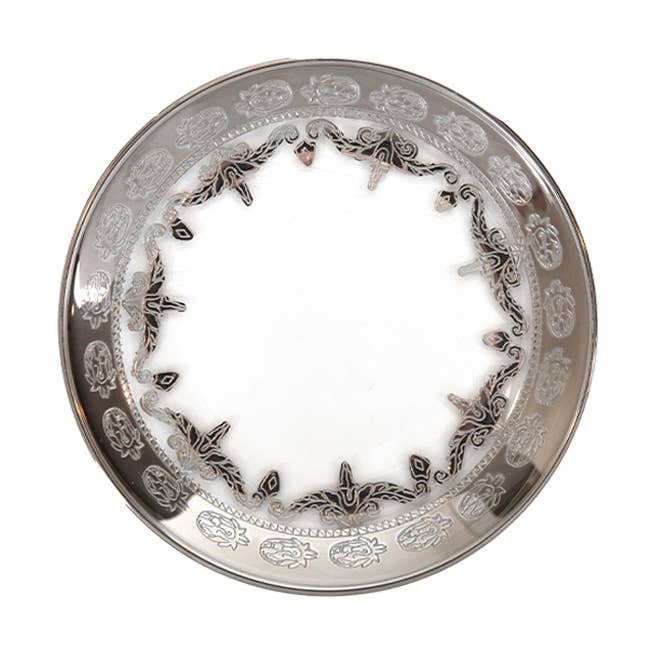 Arte Italica & Crown Linen Designs - Wholesale Appetizer Serveware - Vetro Platinum Bread / Canapé Plate0