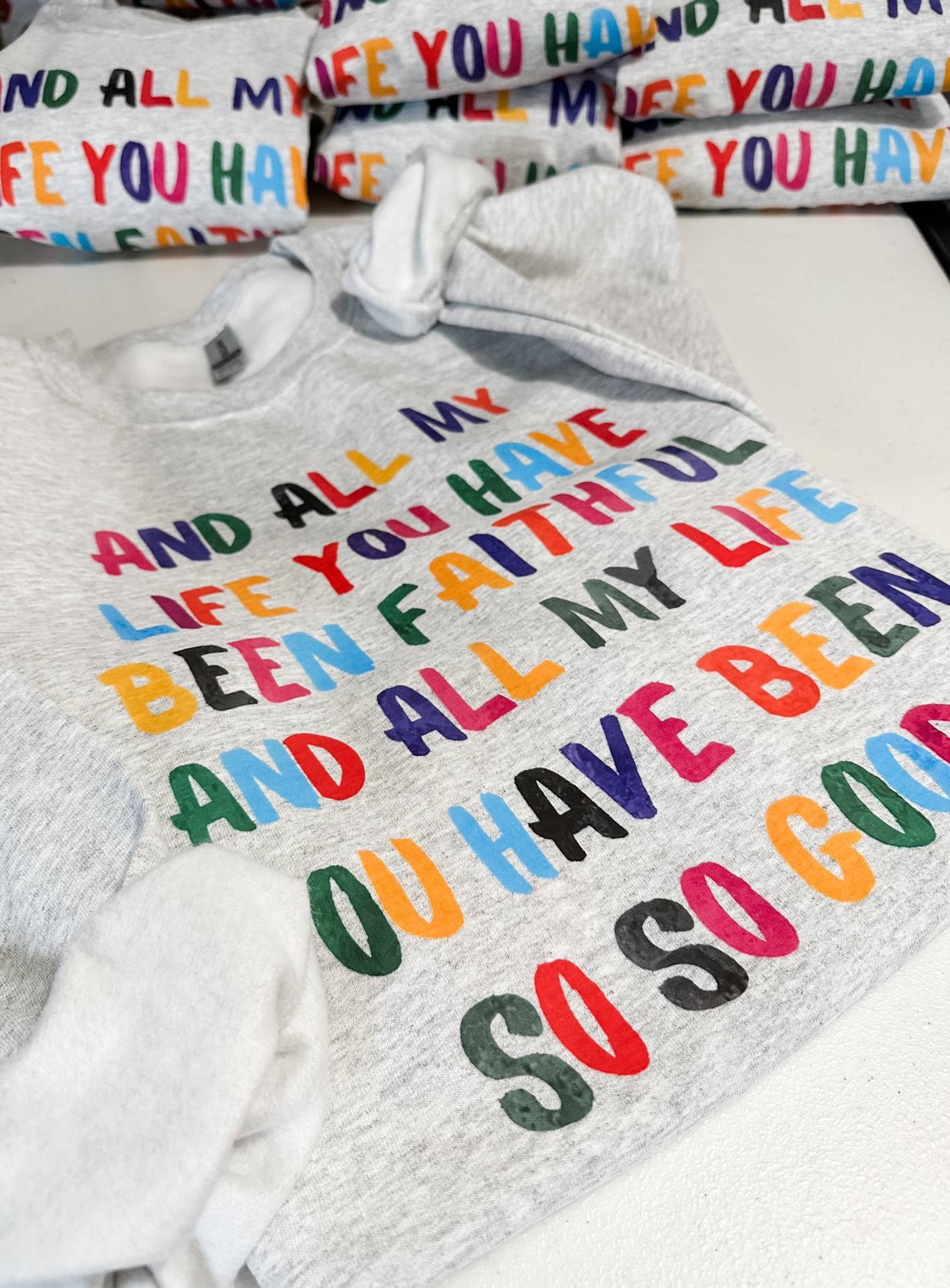 Wicker Road Boutique - Wholesale Graphic Sweatshirt - Women's - And All My Life You Have Been Faithful Sweatshirt2