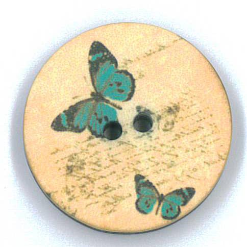 BOTÃO ESTAMPADO VINTAGE BORBOLETA MODELO 1 por atacado de NEMARK