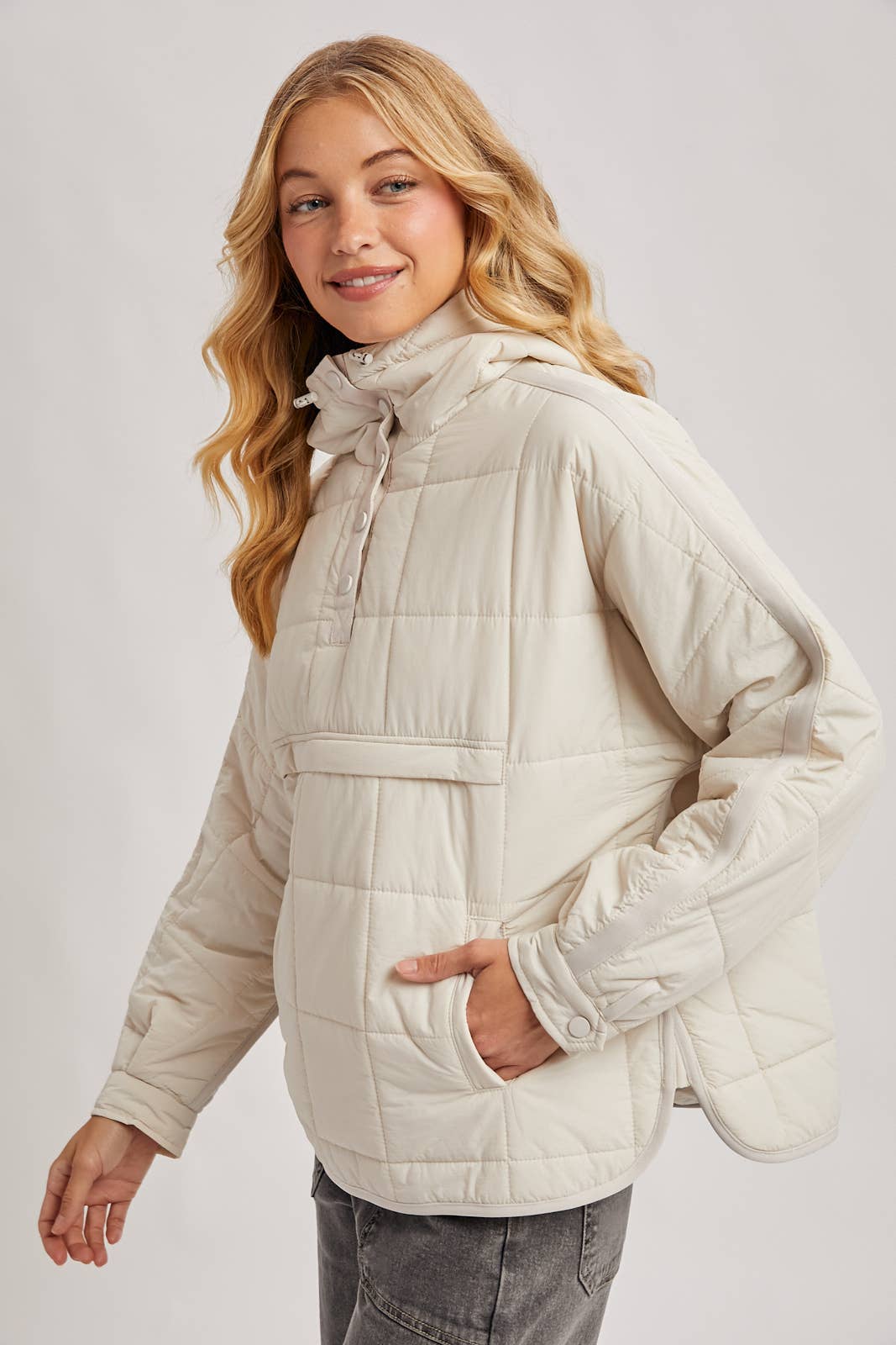 Bluivy - Vente Doudoune – femme - VESTE À CAPUCHE MATELASSÉE ENFILABLE20