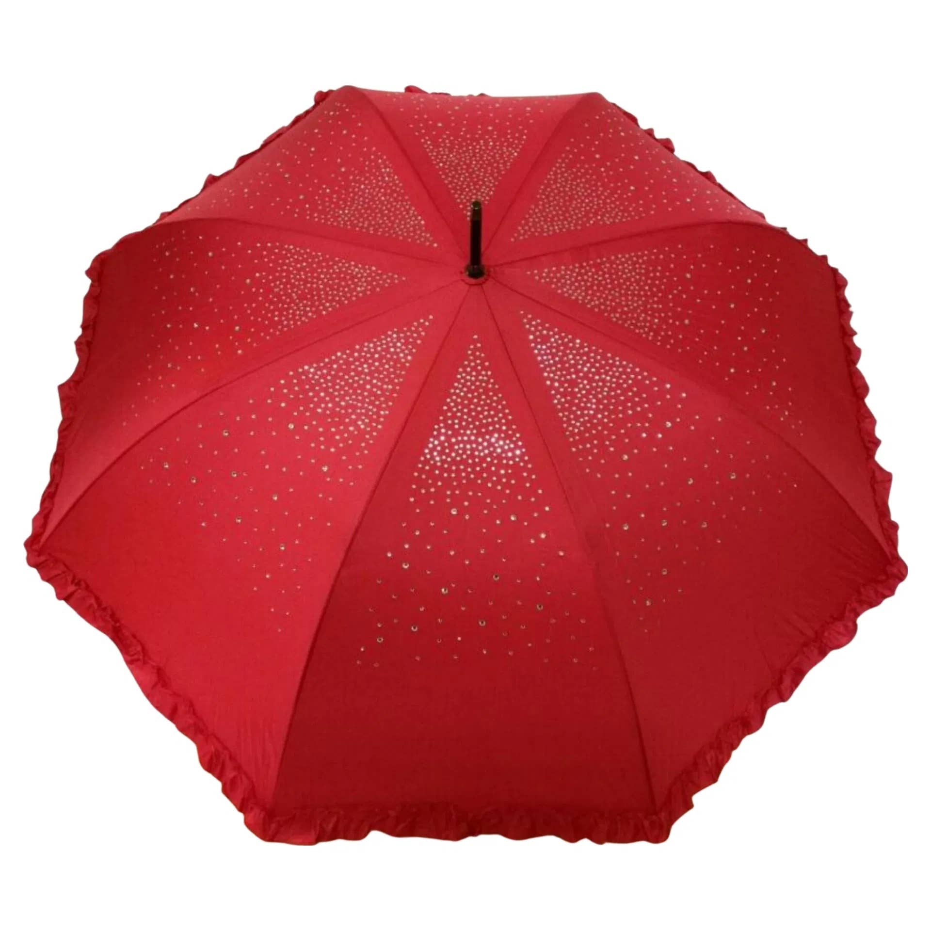 Superbia – Großhandel Regenschirm – Damen – Superbia Langschirm mit funkelnden Diamanten und Rüschen für Party und Events7