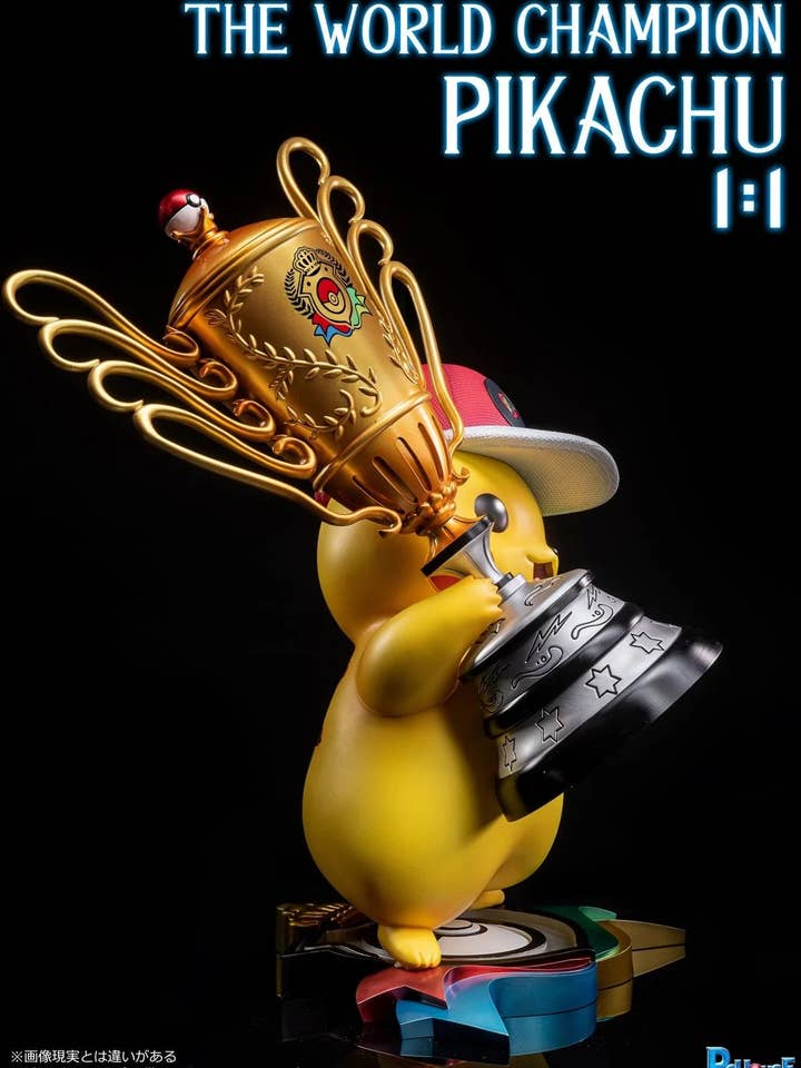 LM Treasures - Wholesale Costume - Unisex - Pokemon World Champion Pikachu Life Size Statue