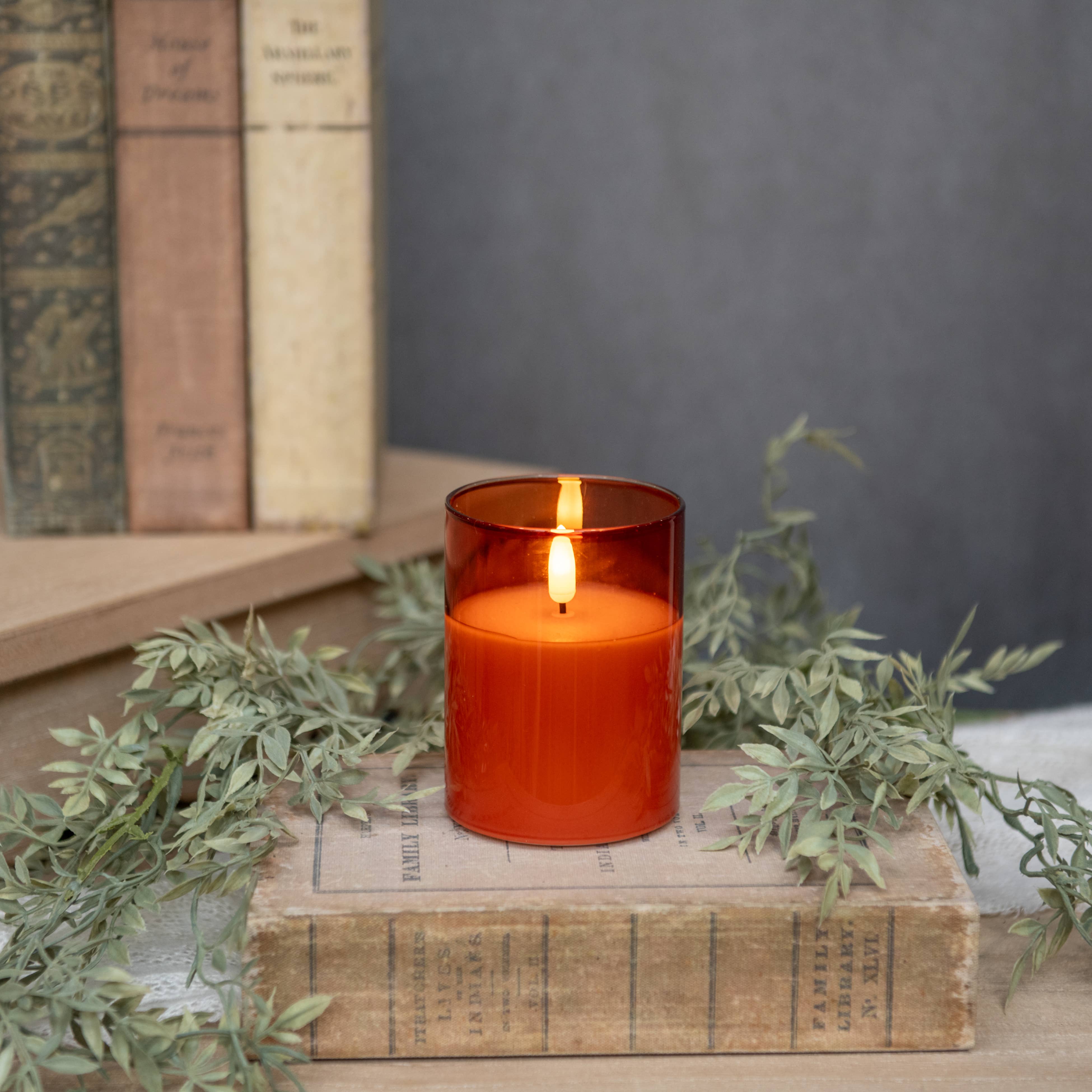 Ragon House - Vendita all'ingrosso Candela senza fiamma - CANDELA A FIAMMA 3D IN VETRO DI SIENA DA 4"